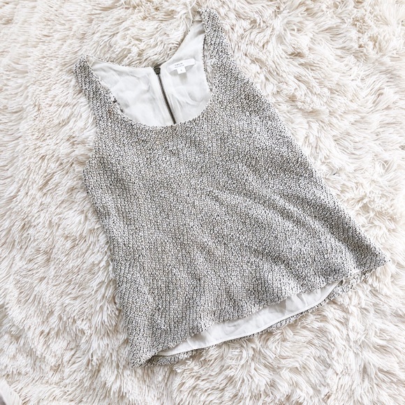Anthropologie Tops - Anthro DREW Metallic Silk Blend Tank